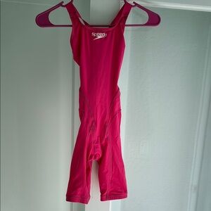 Speedo Power Plus Pink Racing Swimsuit 24